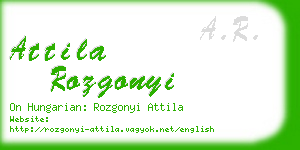 attila rozgonyi business card